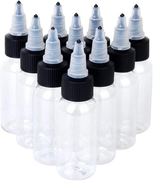 Empty Clear Tattoo Ink Bottles