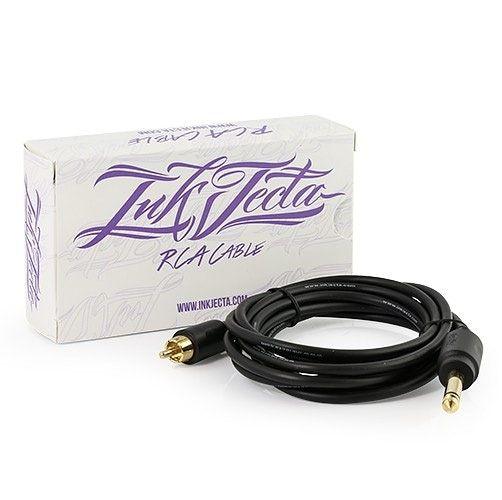 InkJecta 8' Long RCA Cable - Black - Tattoo Everything Supplies