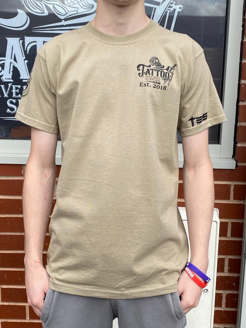 Tattoo Everything Supplies - T-Shirt - Khaki - Tattoo Everything Supplies