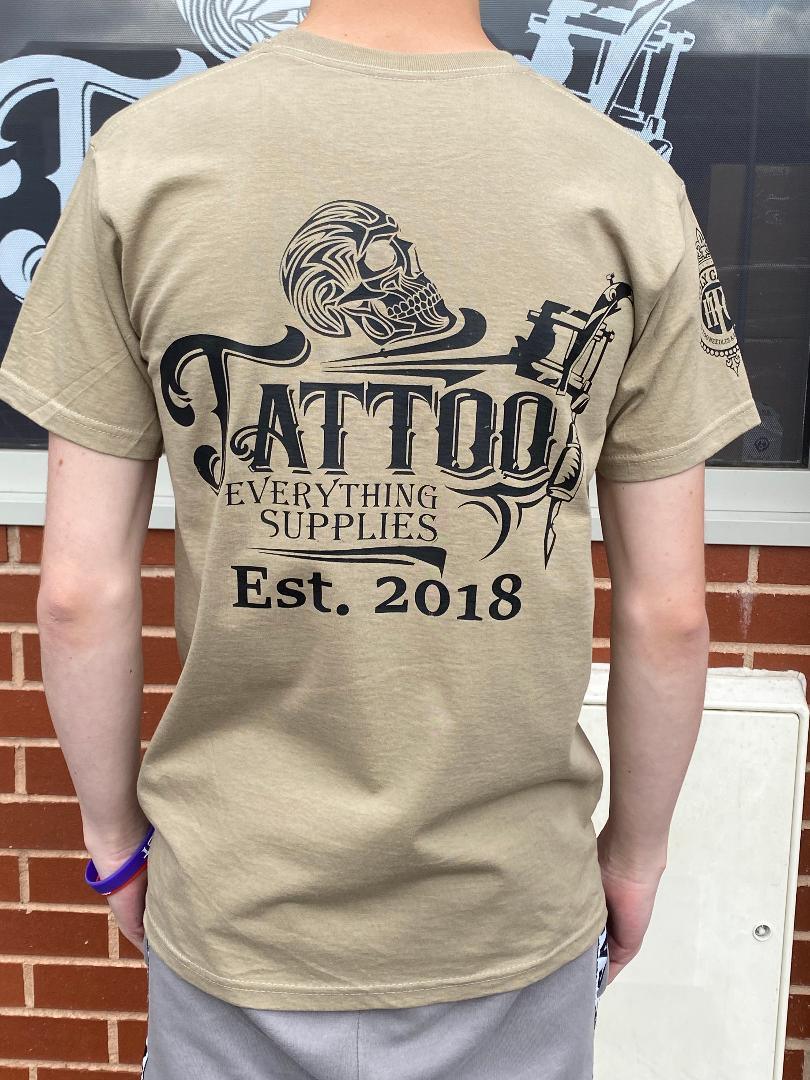 Tattoo Everything Supplies - T-Shirt - Khaki - Tattoo Everything Supplies