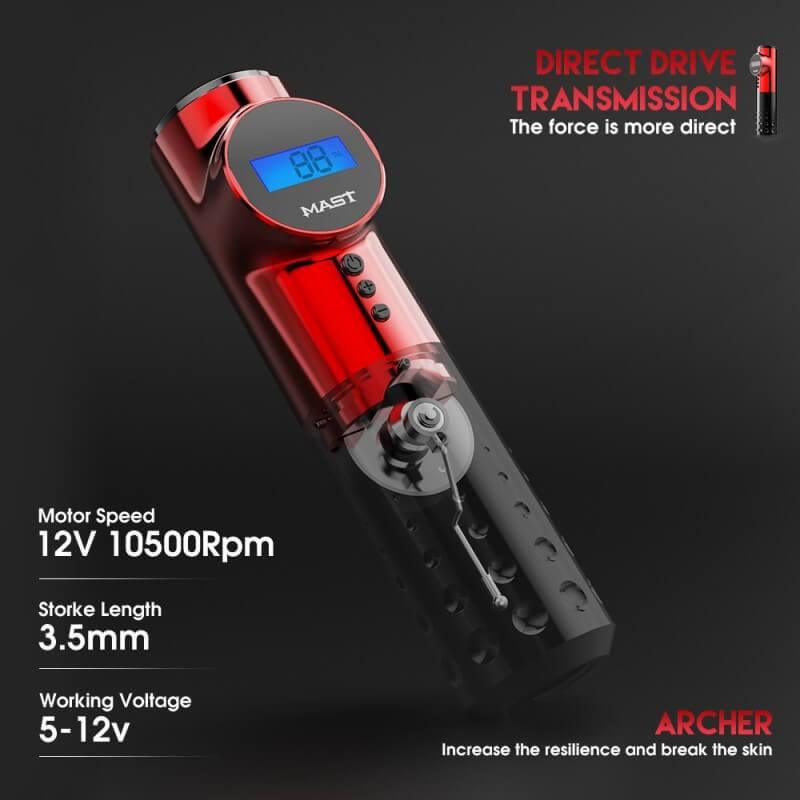 Mast Archer Wireless Battery Rotary Tattoo Pen - Tattoo Everything Supplies