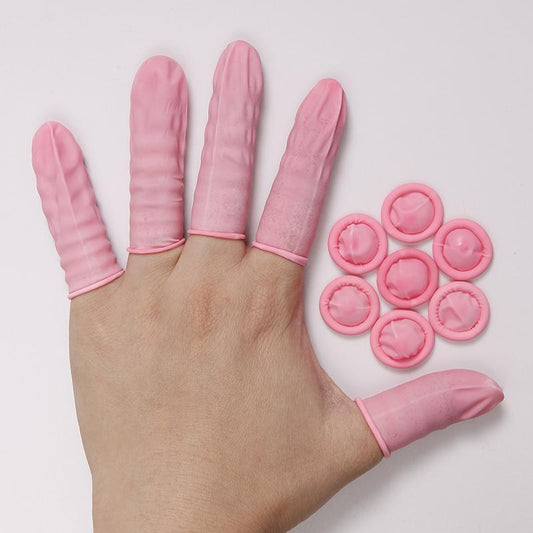 Pink Disposable Finger Cots - Tattoo Everything Supplies