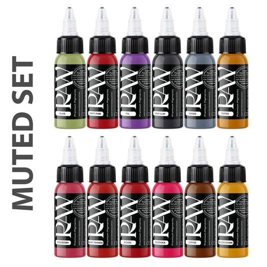 RAW Tattoo Ink - Muted Tone Set - 1oz