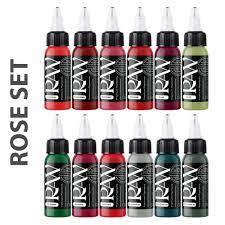 RAW Tattoo Ink - Rose 12 Colour Set - Tattoo Everything Supplies