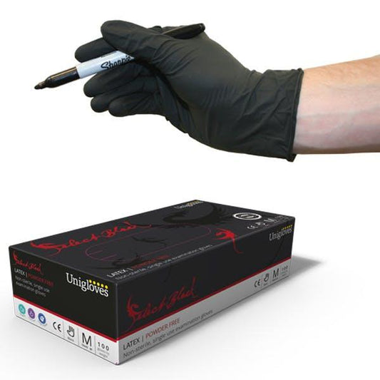 Select Black Powder Free LATEX Gloves (NO CODES TO BE APPLIED) - Tattoo Everything Supplies