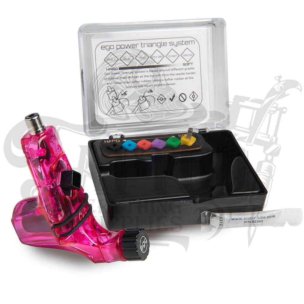 Bez's EGO V2 Plus Tattoo Rotary Machine - Crystal Pink - RCA - WAS £198 PLUS VAT - Tattoo Everything Supplies