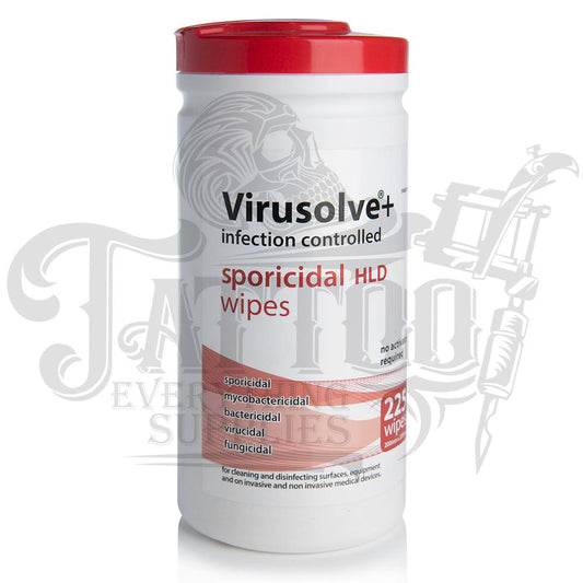Virusolve®+ Wipes - Sporicidal Wipes (Pack of 225) - Tattoo Everything Supplies