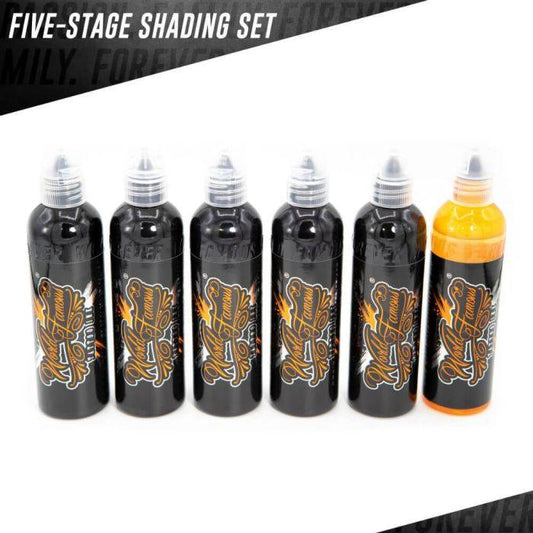 World Famous 5 Stage Shading Ink Set - Tattoo Everything Supplies
